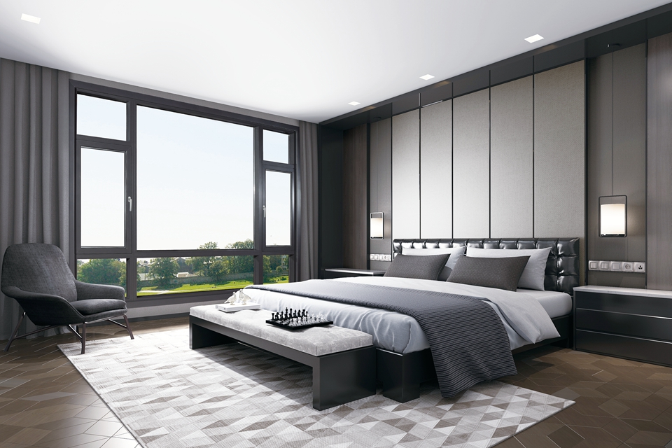 希歐系統(tǒng)門窗：臥室平開窗效果圖